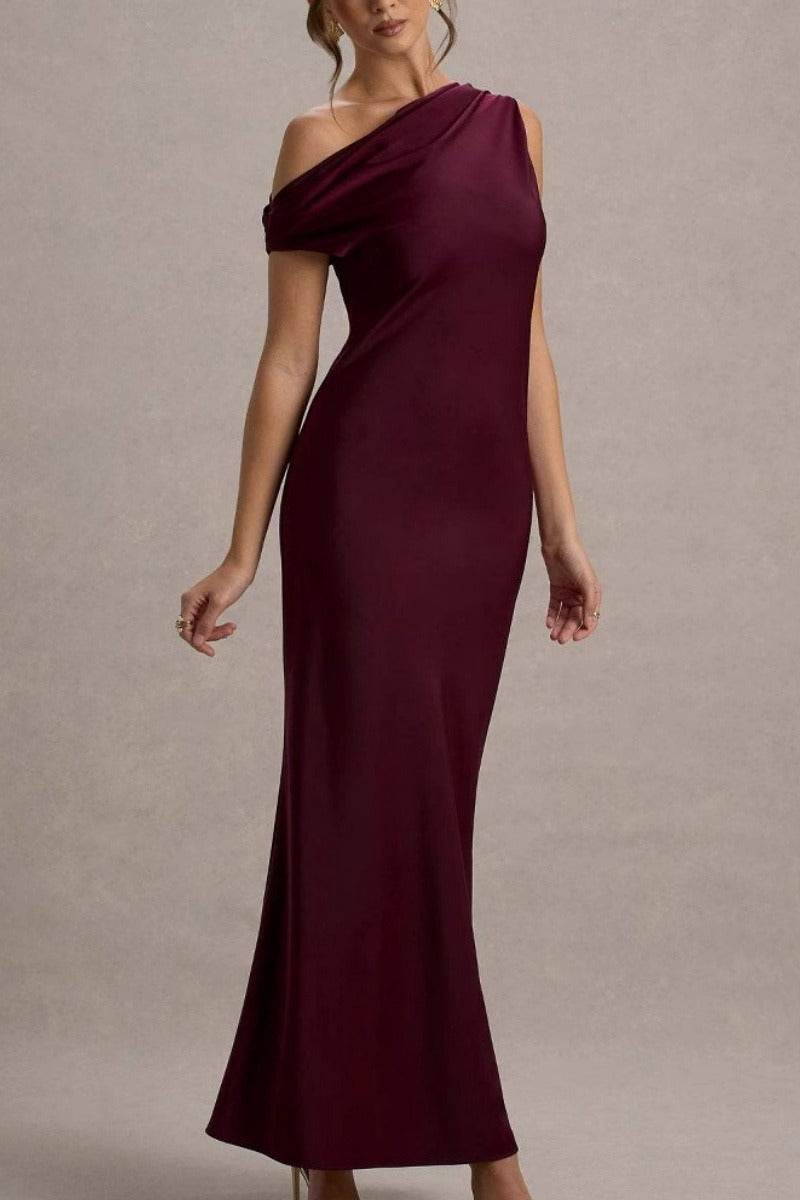 Sheath-Column Maxi Satin Formal Evening Dresses 913210956566 - COCOMELODY