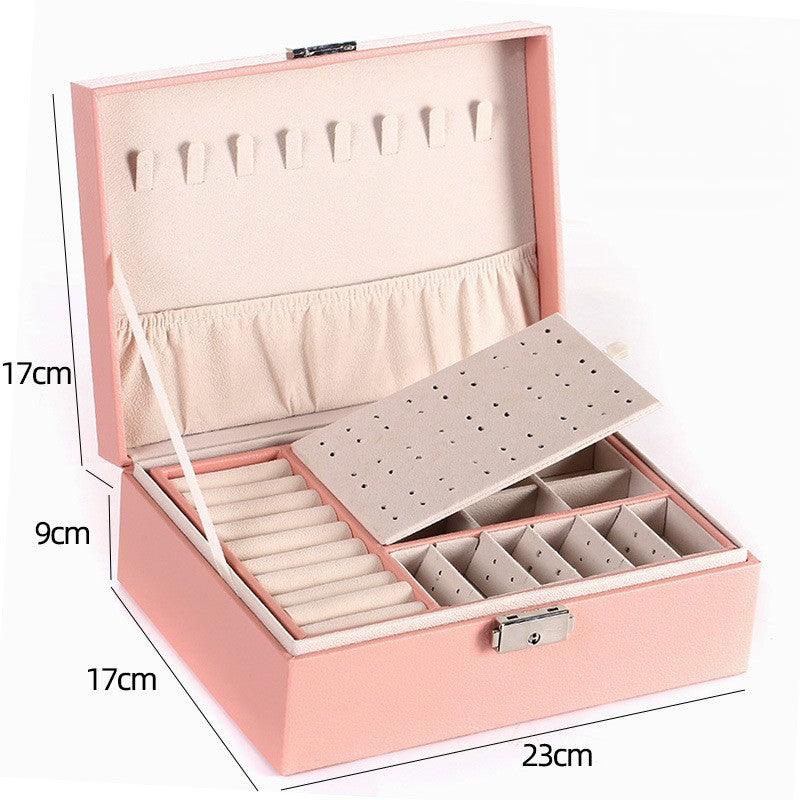 Double jewelry jewelry box Necklace earrings ring display storage box 673261877739 - COCOMELODY