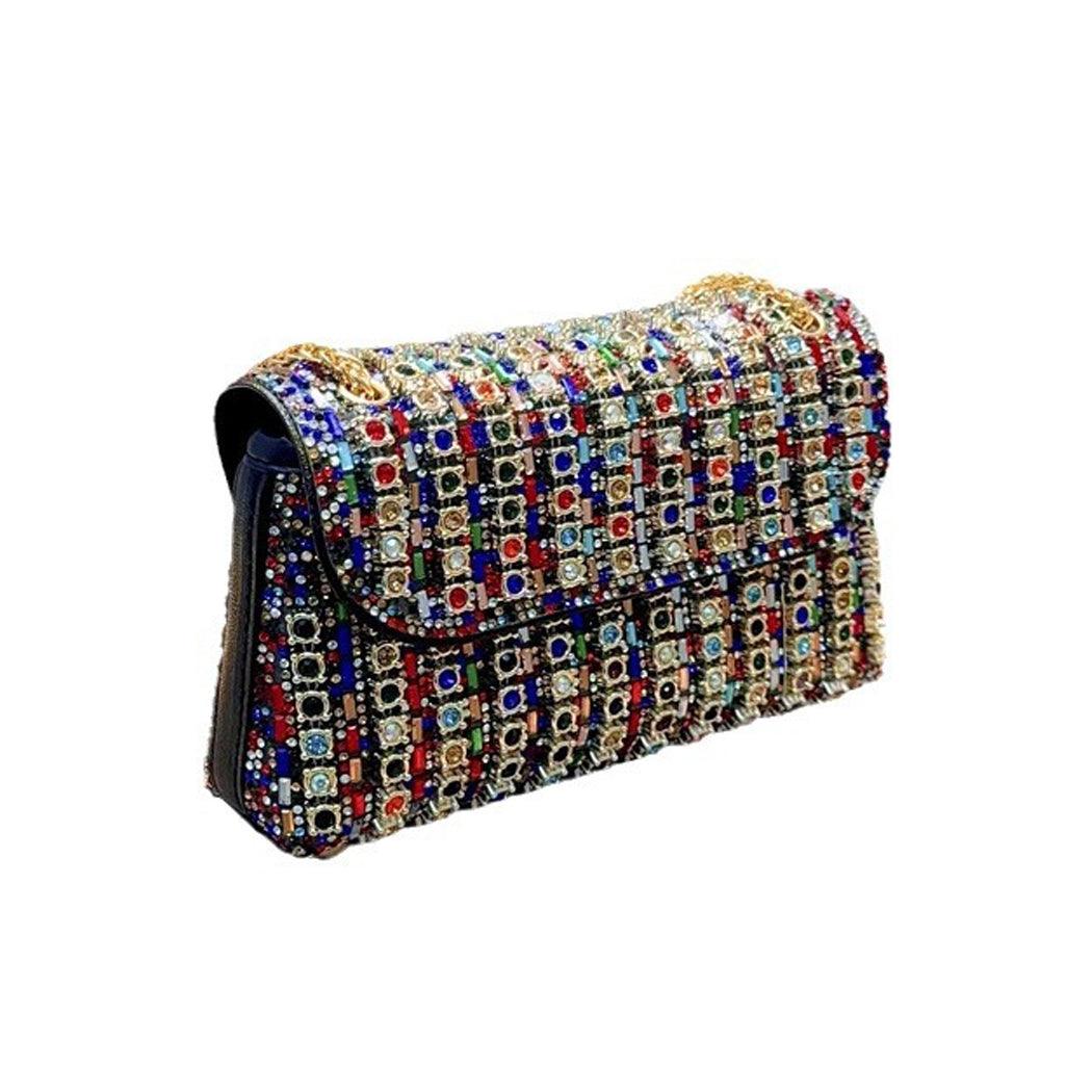 Vintage underarm bag Stylish rhinestone small bag Shoulder Bag Crossbody dinner bag 777753447631 - COCOMELODY