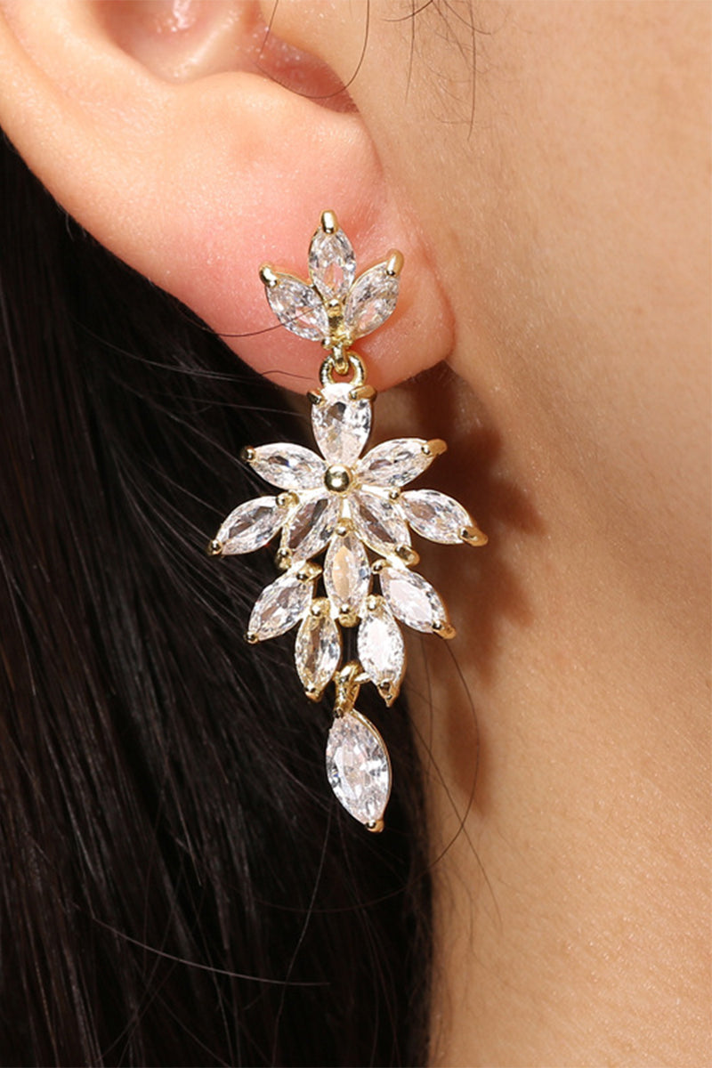 Luxurious Rhinestone Drop Earrings 693880171426