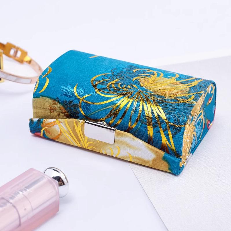 Featured brocade embroidery lipstick case Chinese lipstick case with mirror 563187976000 - COCOMELODY