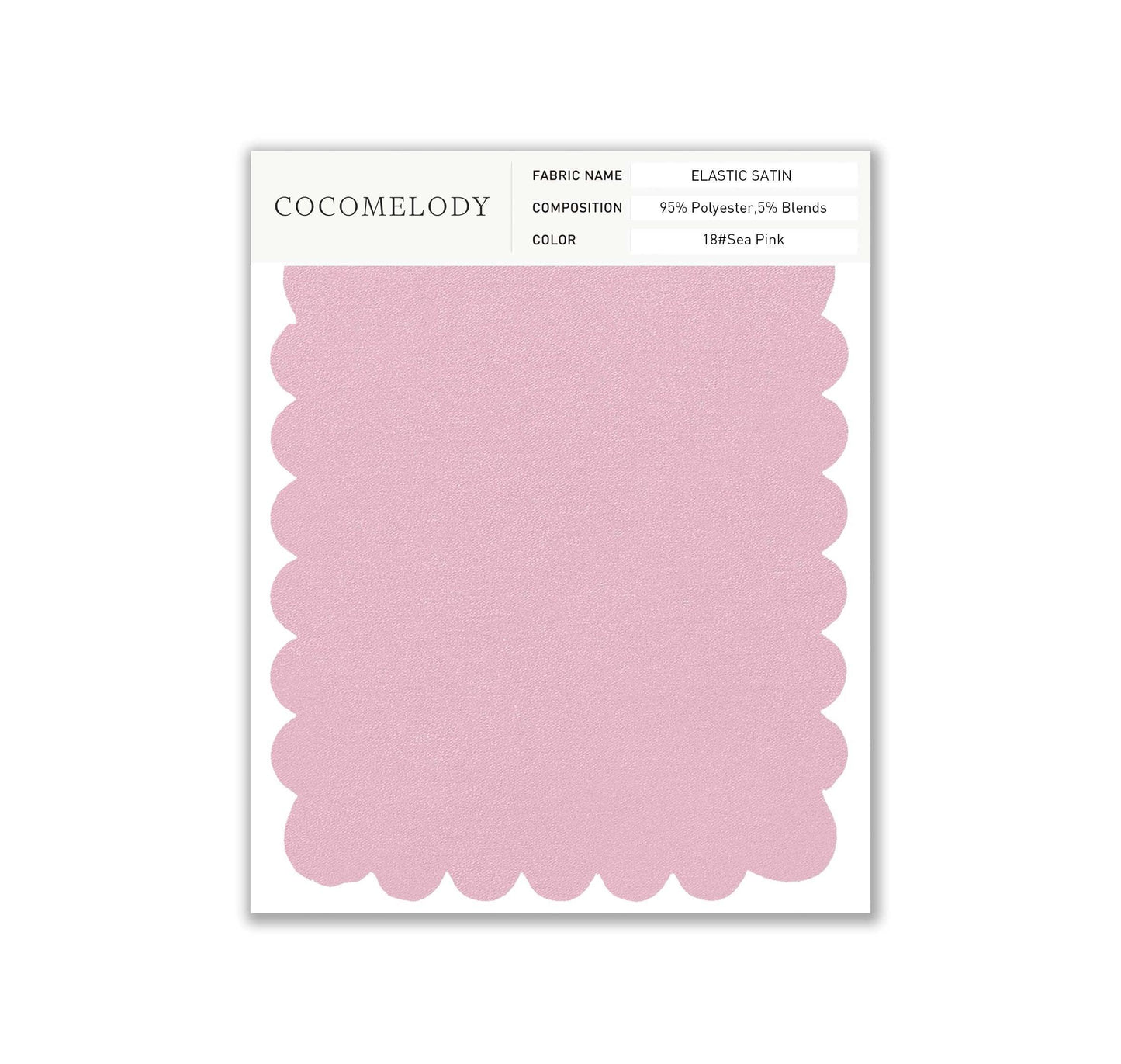 Elastic Satin Fabric Swatch in Single Color SWES16004 - COCOMELODY