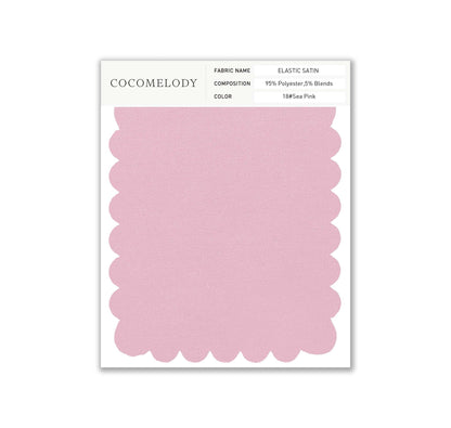 Elastic Satin Fabric Swatch in Single Color SWES16004 - COCOMELODY