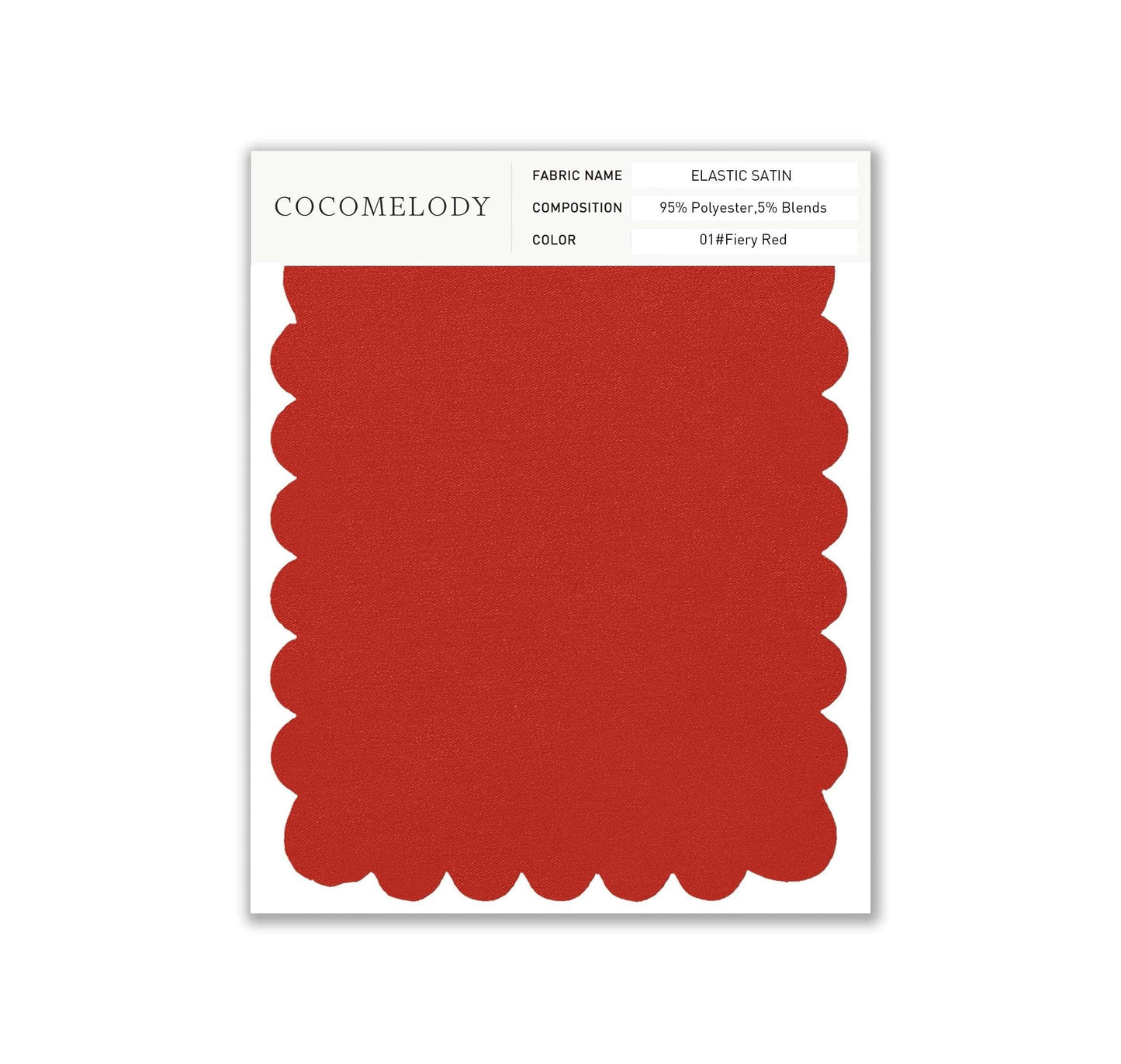 Elastic Satin Fabric Swatch in Single Color SWES16004 - COCOMELODY