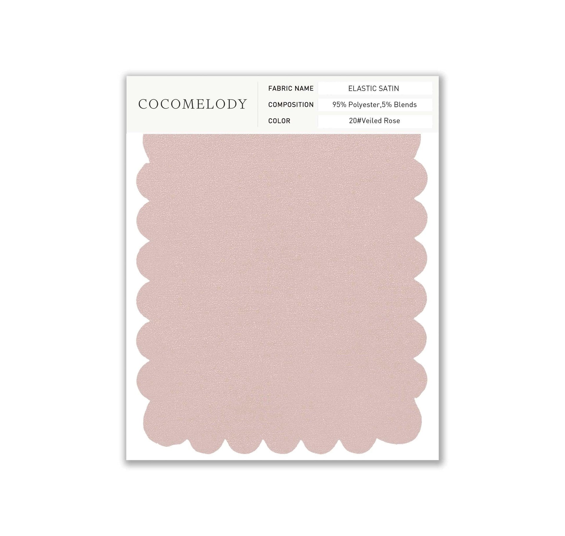 Elastic Satin Fabric Swatch in Single Color SWES16004 - COCOMELODY
