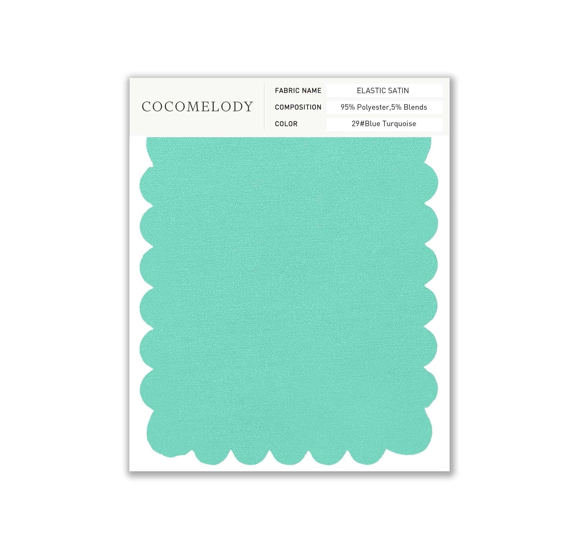 Elastic Satin Fabric Swatch in Single Color SWES16004 - COCOMELODY