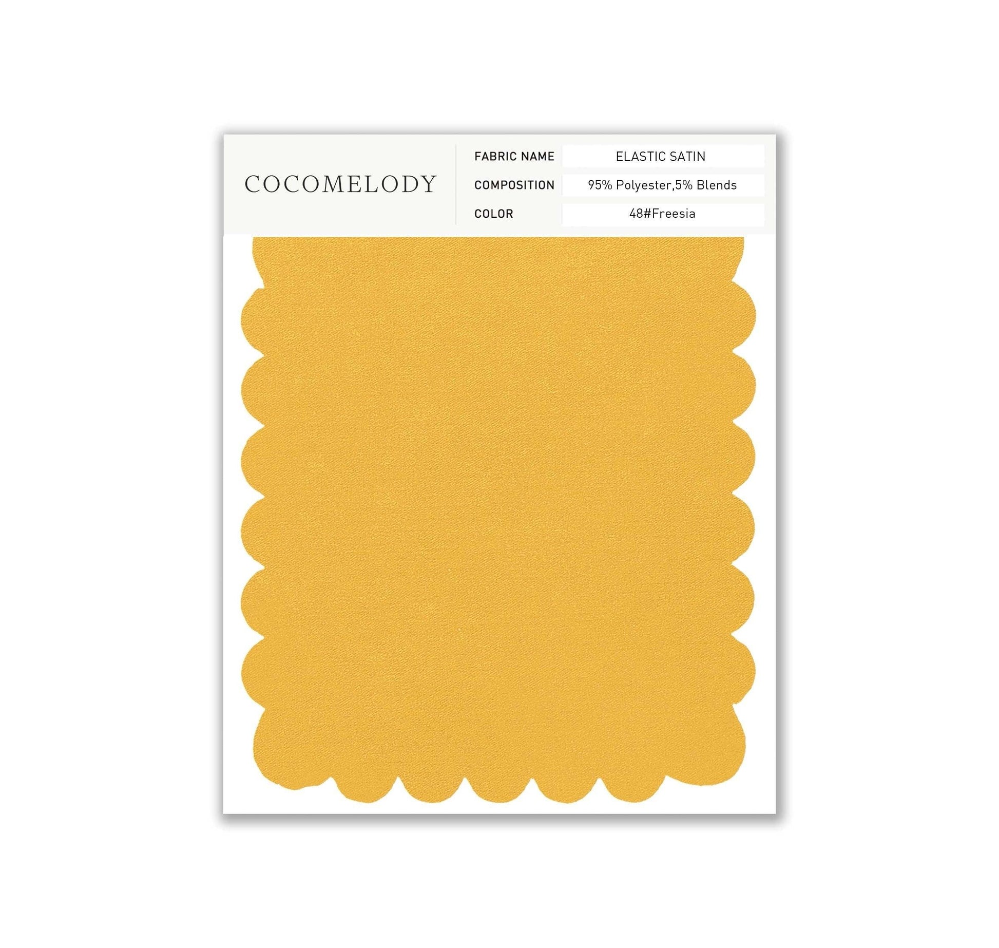 Elastic Satin Fabric Swatch in Single Color SWES16004 - COCOMELODY