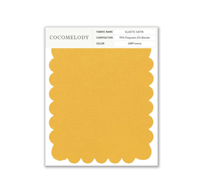 Elastic Satin Fabric Swatch in Single Color SWES16004 - COCOMELODY