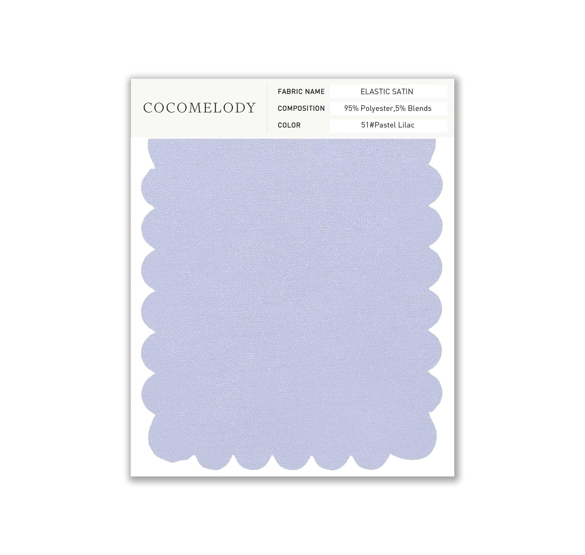 Elastic Satin Fabric Swatch in Single Color SWES16004 - COCOMELODY