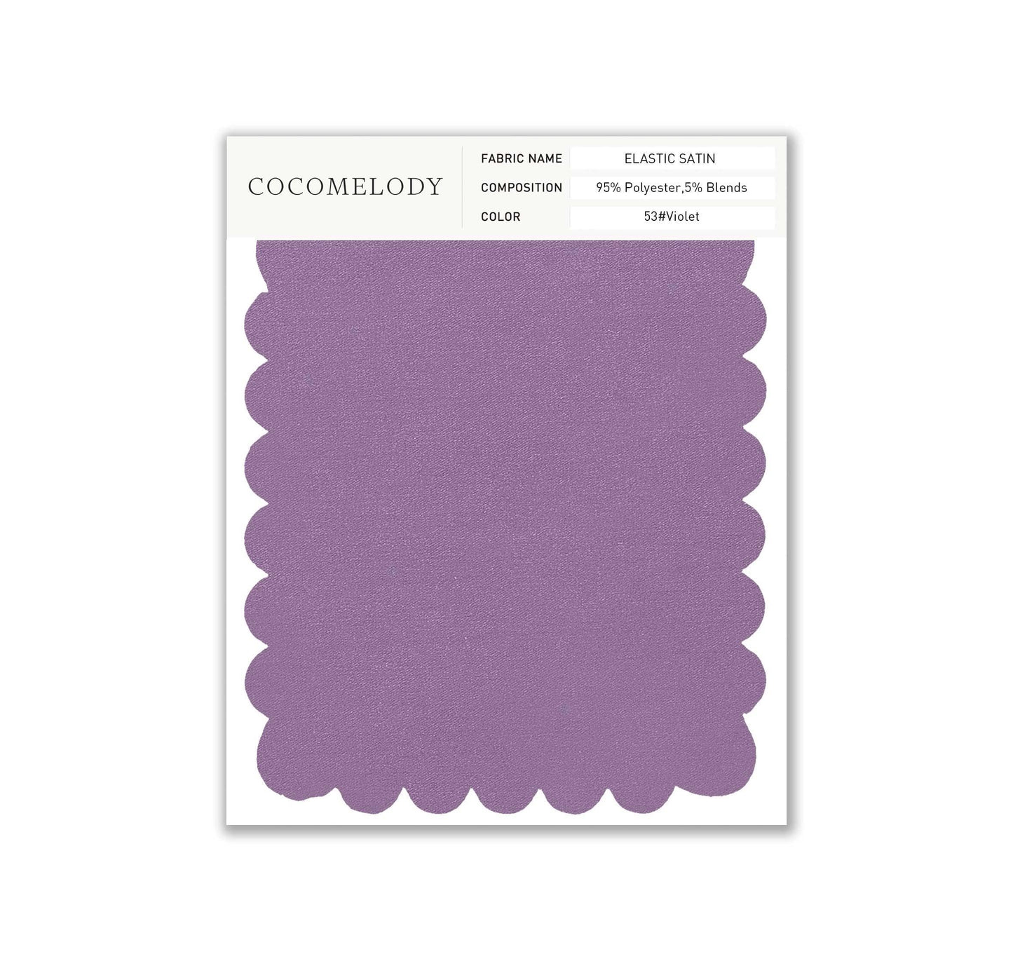 Elastic Satin Fabric Swatch in Single Color SWES16004 - COCOMELODY