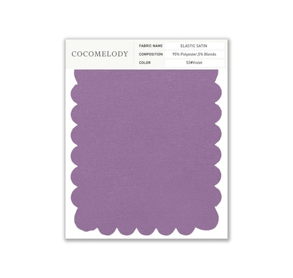 Elastic Satin Fabric Swatch in Single Color SWES16004 - COCOMELODY