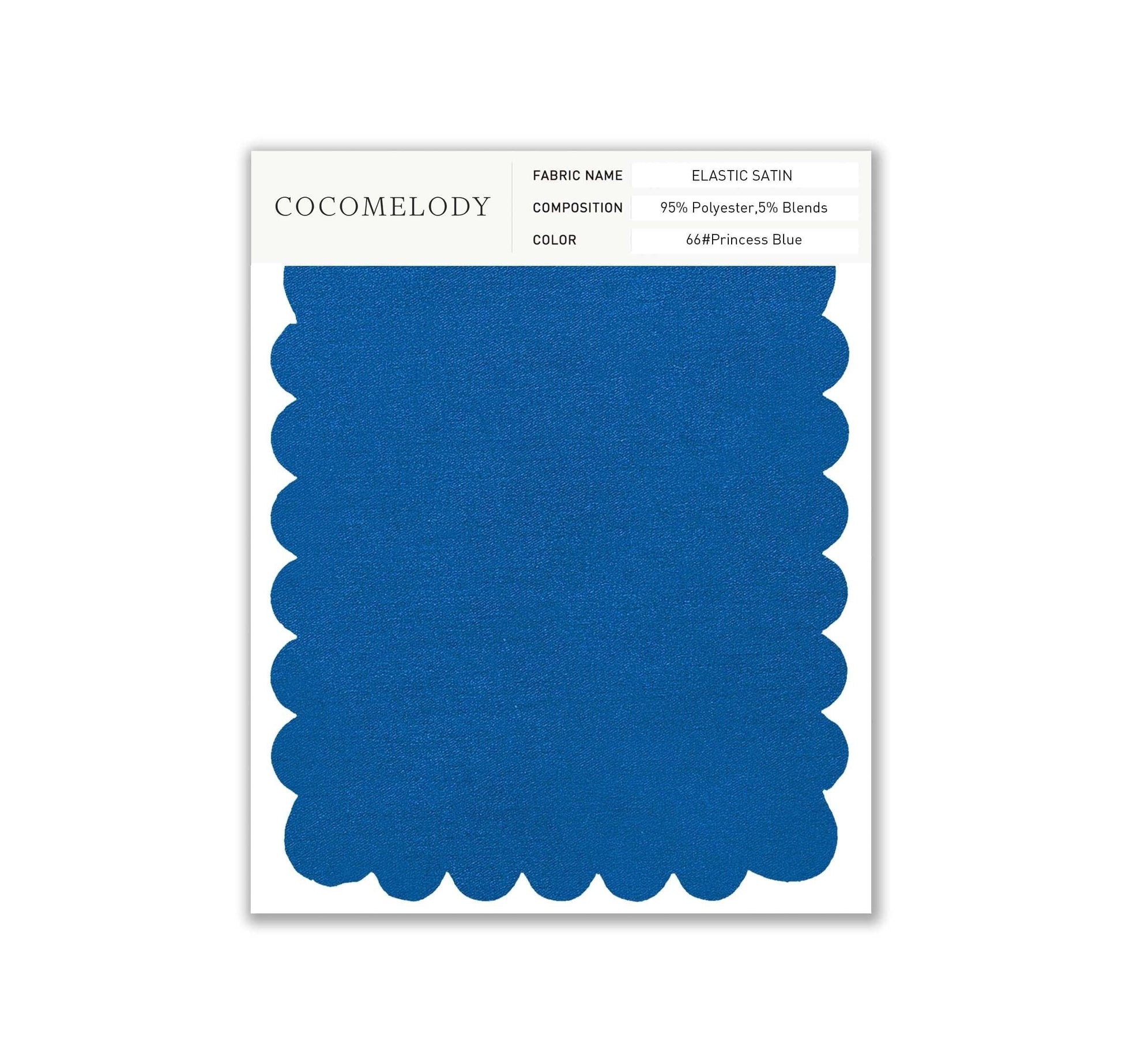 Elastic Satin Fabric Swatch in Single Color SWES16004 - COCOMELODY