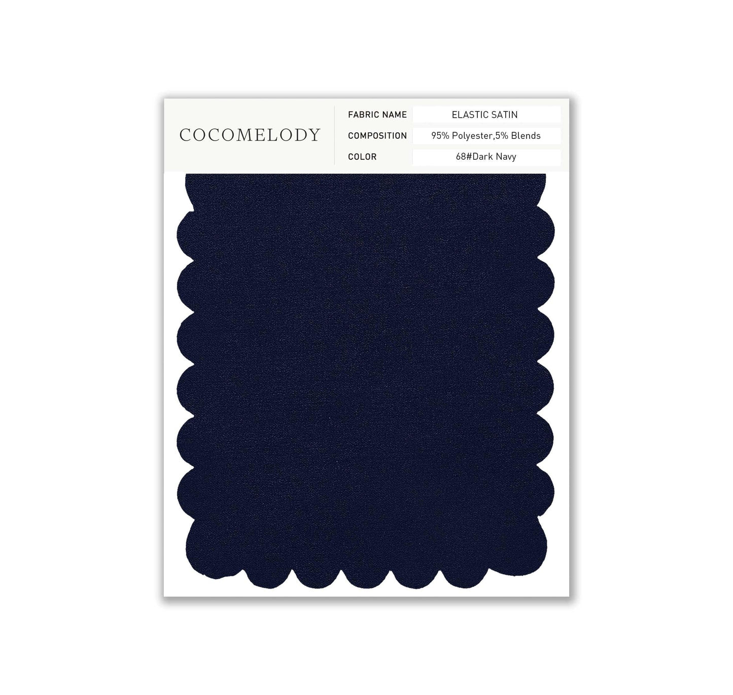 Elastic Satin Fabric Swatch in Single Color SWES16004 - COCOMELODY
