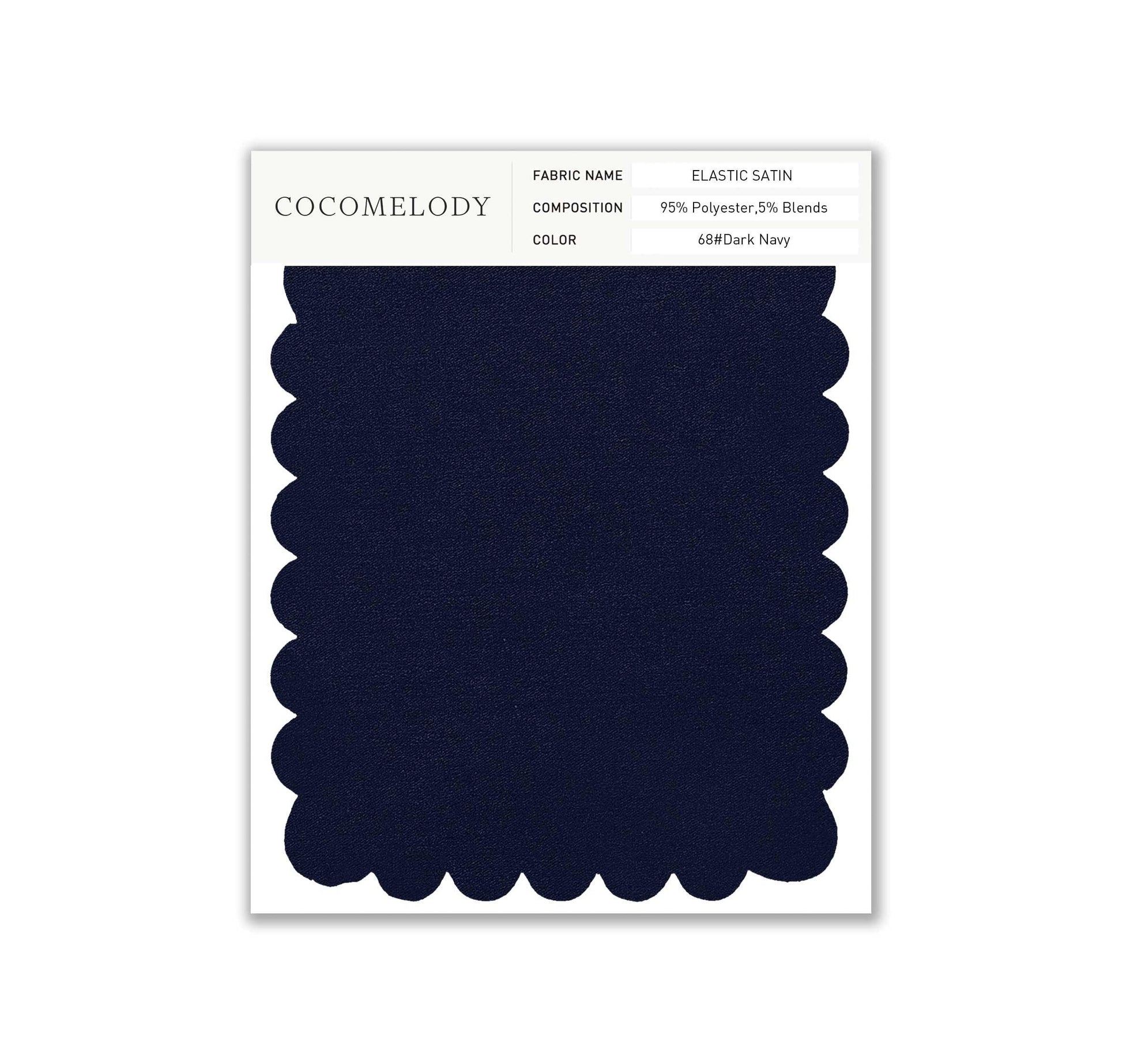 Elastic Satin Fabric Swatch in Single Color SWES16004 - COCOMELODY