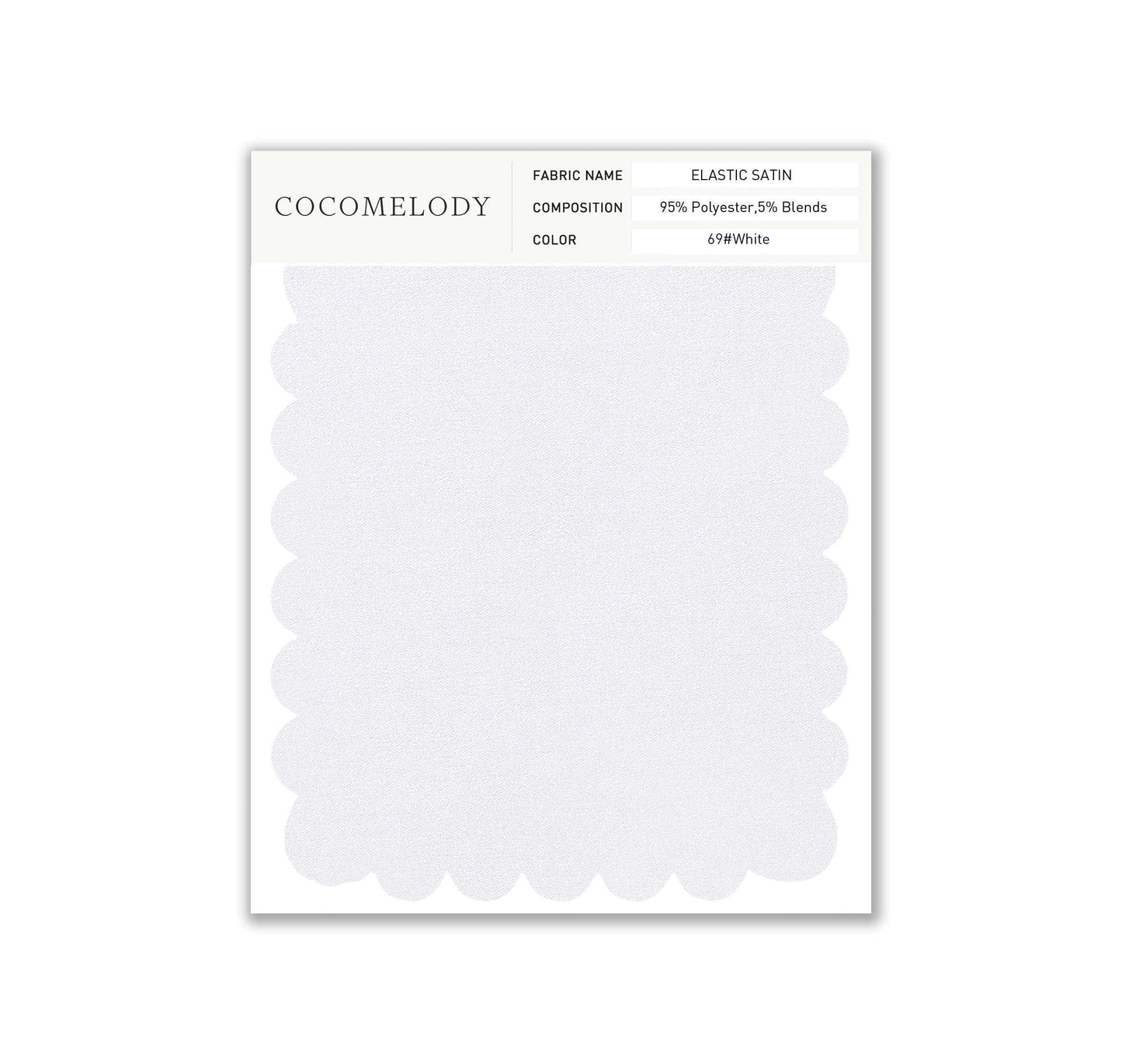 Elastic Satin Fabric Swatch in Single Color SWES16004 - COCOMELODY