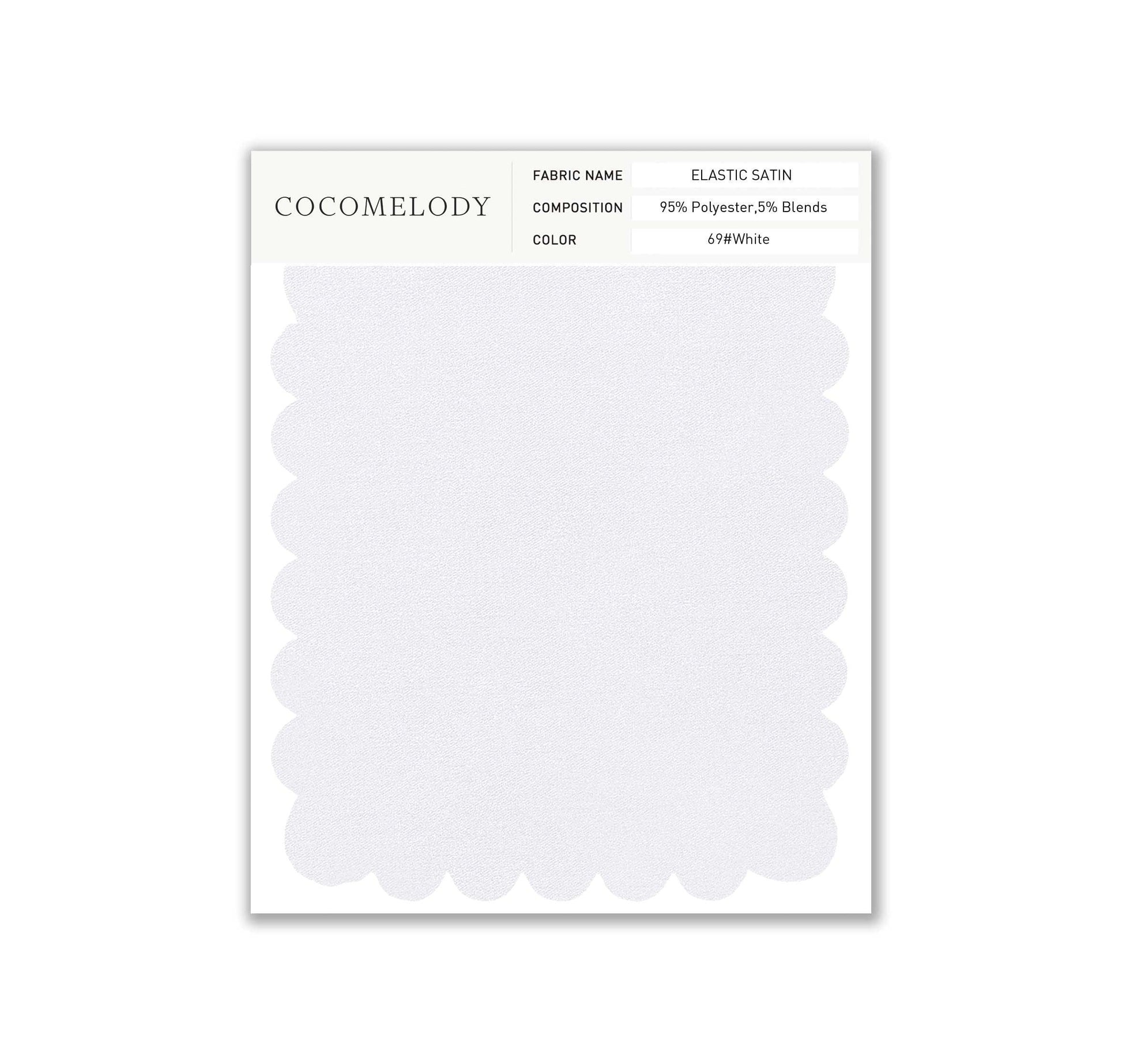 Elastic Satin Fabric Swatch in Single Color SWES16004 - COCOMELODY