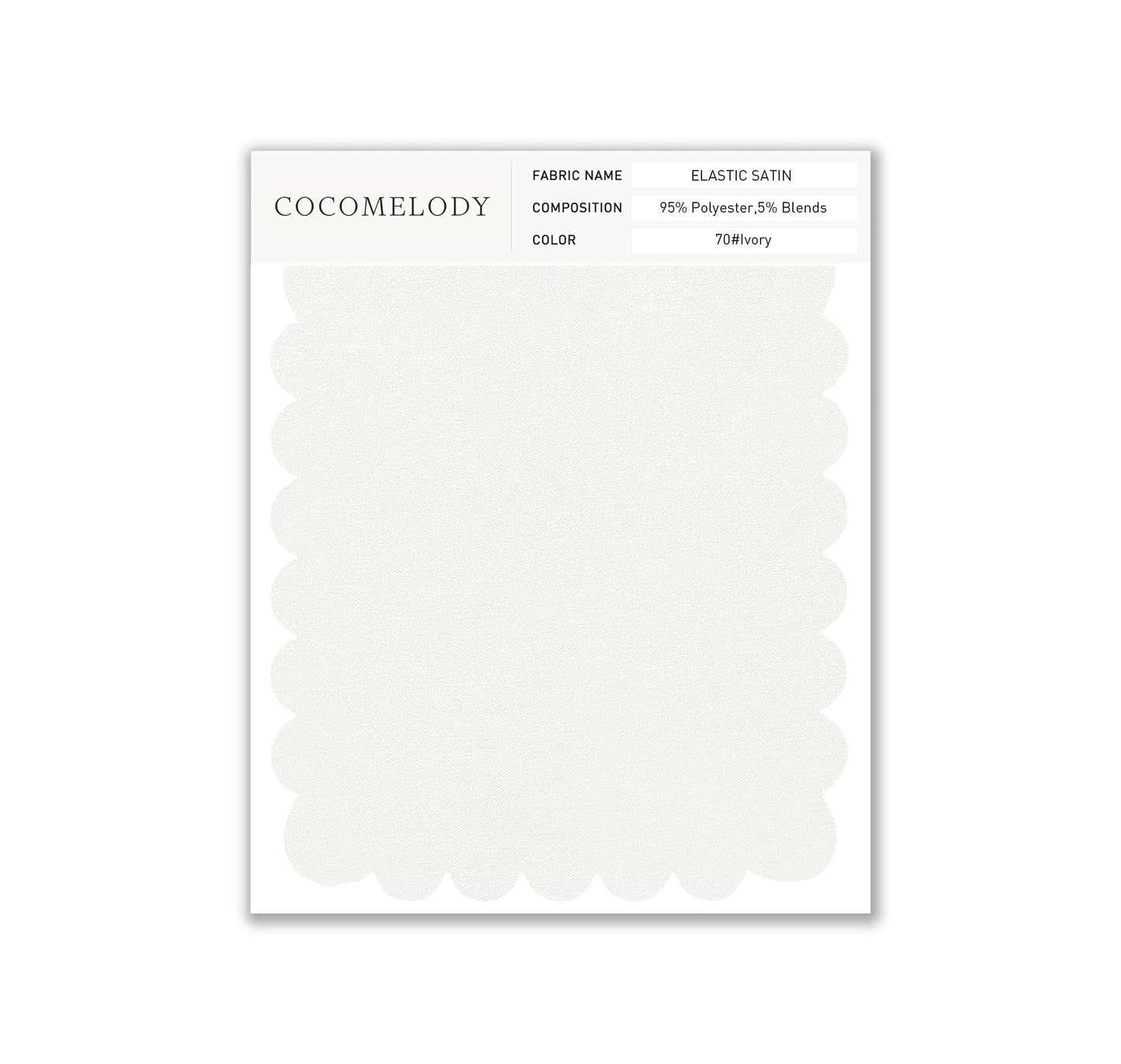 Elastic Satin Fabric Swatch in Single Color SWES16004 - COCOMELODY