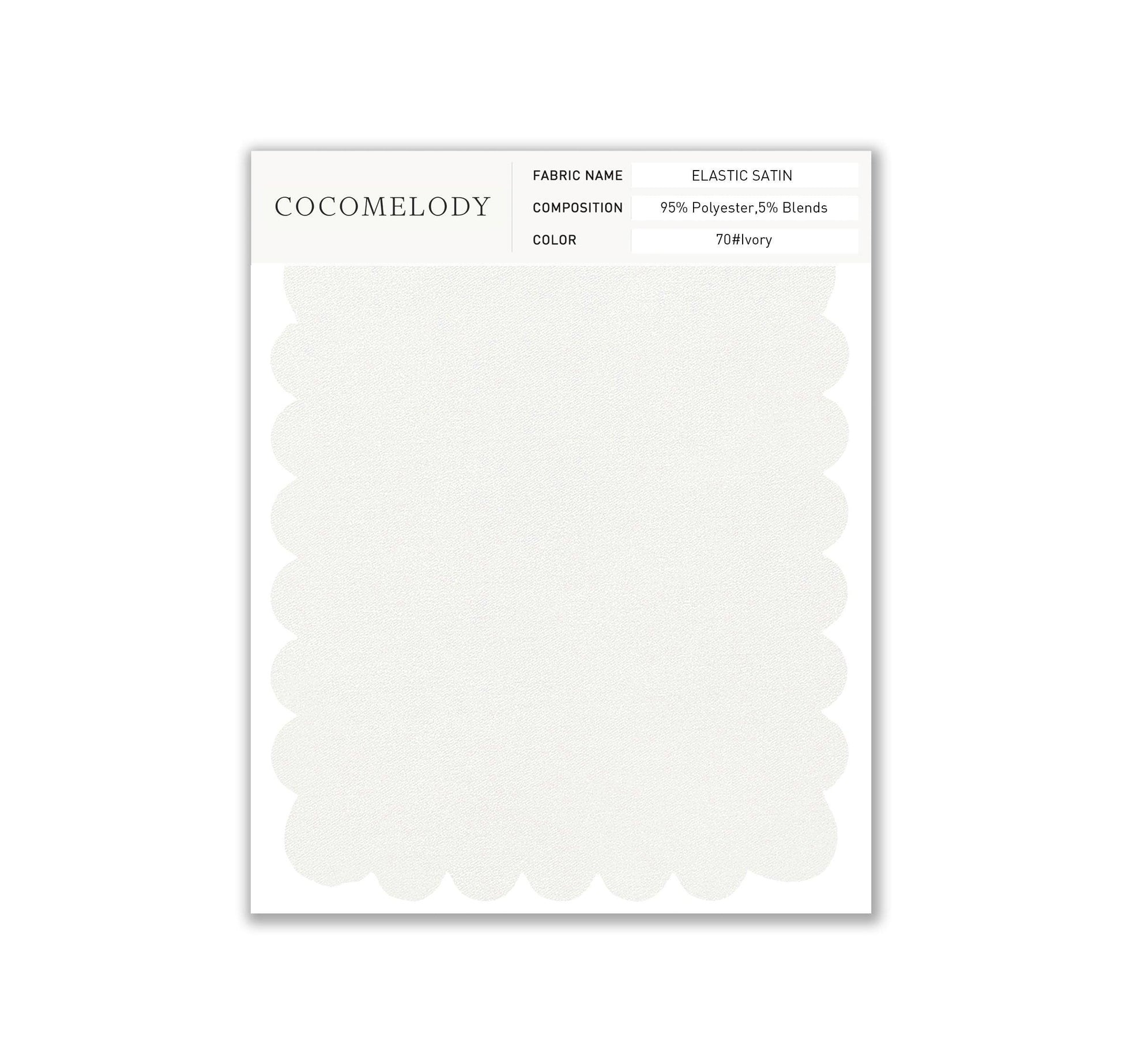 Elastic Satin Fabric Swatch in Single Color SWES16004 - COCOMELODY