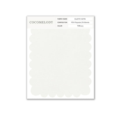 Elastic Satin Fabric Swatch in Single Color SWES16004 - COCOMELODY