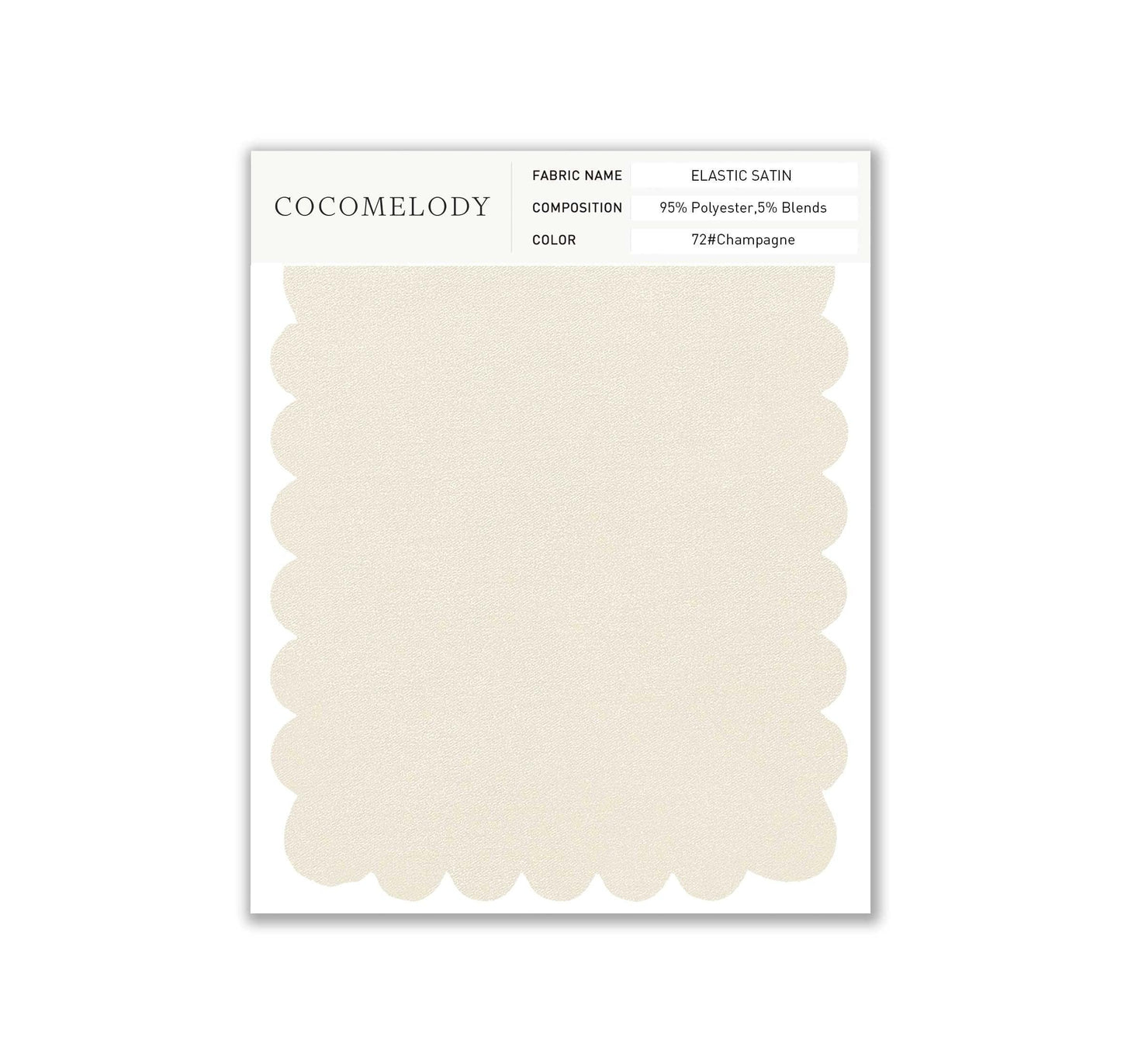 Elastic Satin Fabric Swatch in Single Color SWES16004 - COCOMELODY