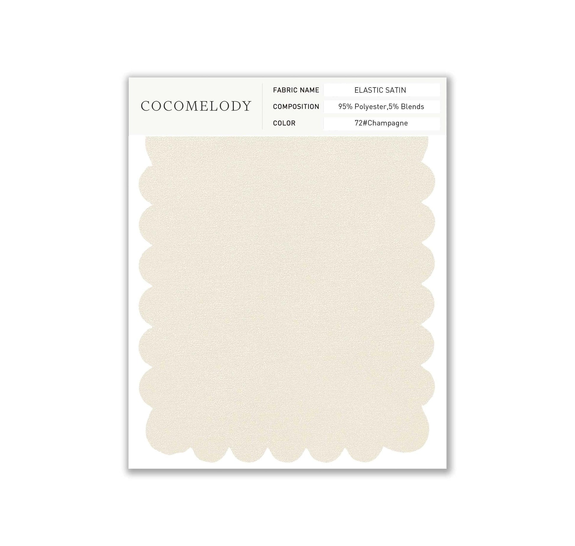 Elastic Satin Fabric Swatch in Single Color SWES16004 - COCOMELODY