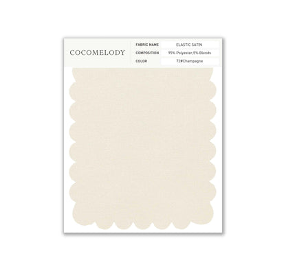Elastic Satin Fabric Swatch in Single Color SWES16004 - COCOMELODY