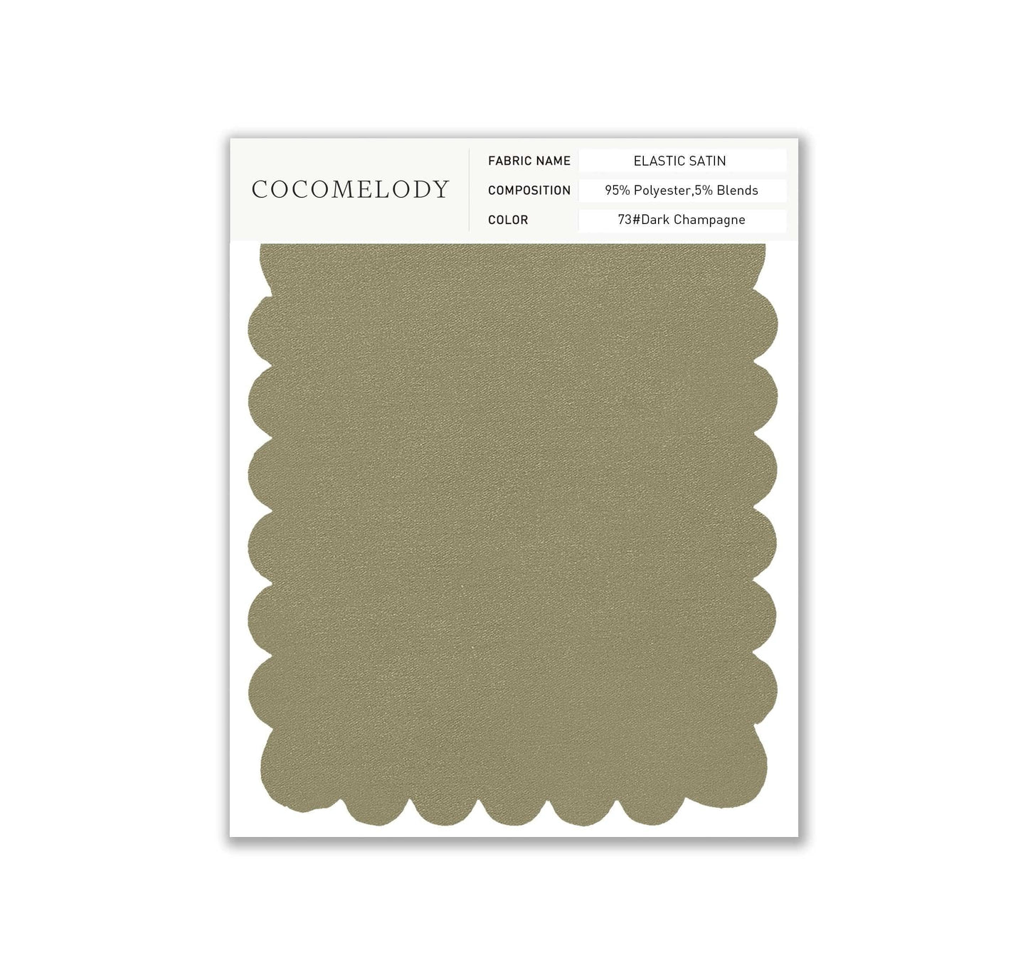 Elastic Satin Fabric Swatch in Single Color SWES16004 - COCOMELODY