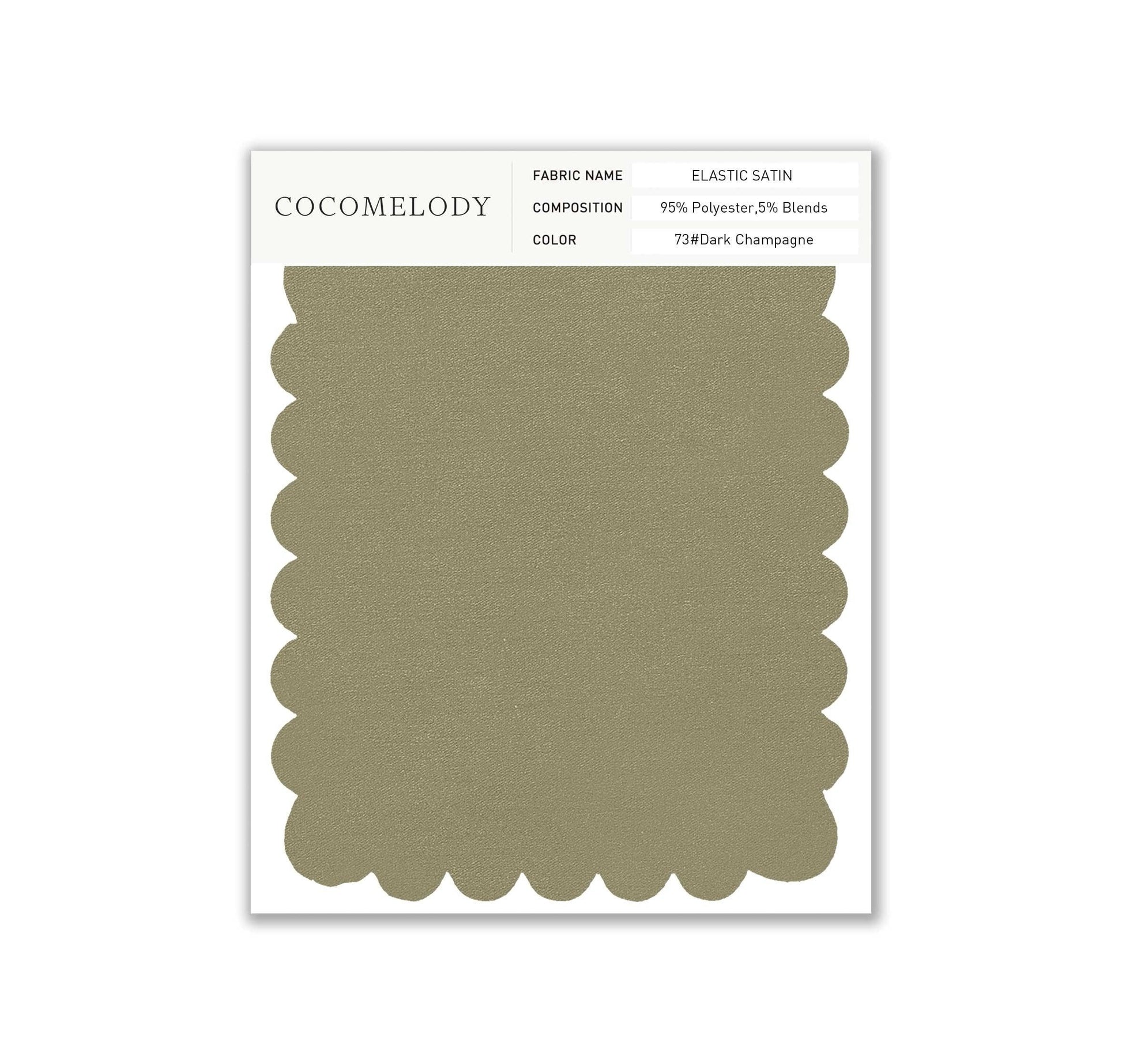Elastic Satin Fabric Swatch in Single Color SWES16004 - COCOMELODY