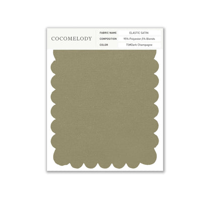 Elastic Satin Fabric Swatch in Single Color SWES16004 - COCOMELODY
