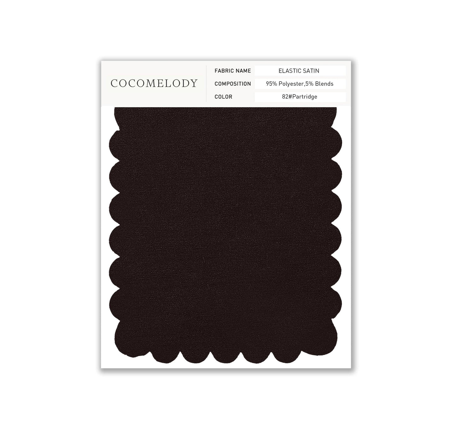 Elastic Satin Fabric Swatch in Single Color SWES16004 - COCOMELODY