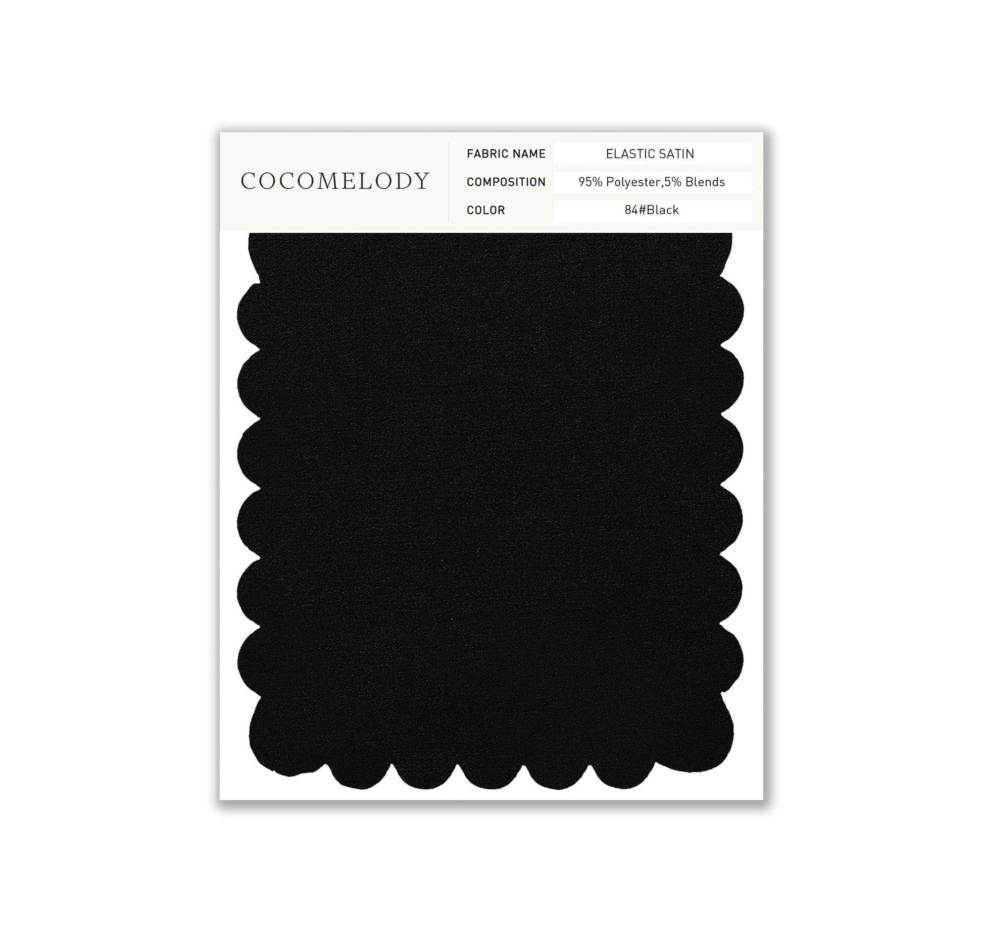 Elastic Satin Fabric Swatch in Single Color SWES16004 - COCOMELODY
