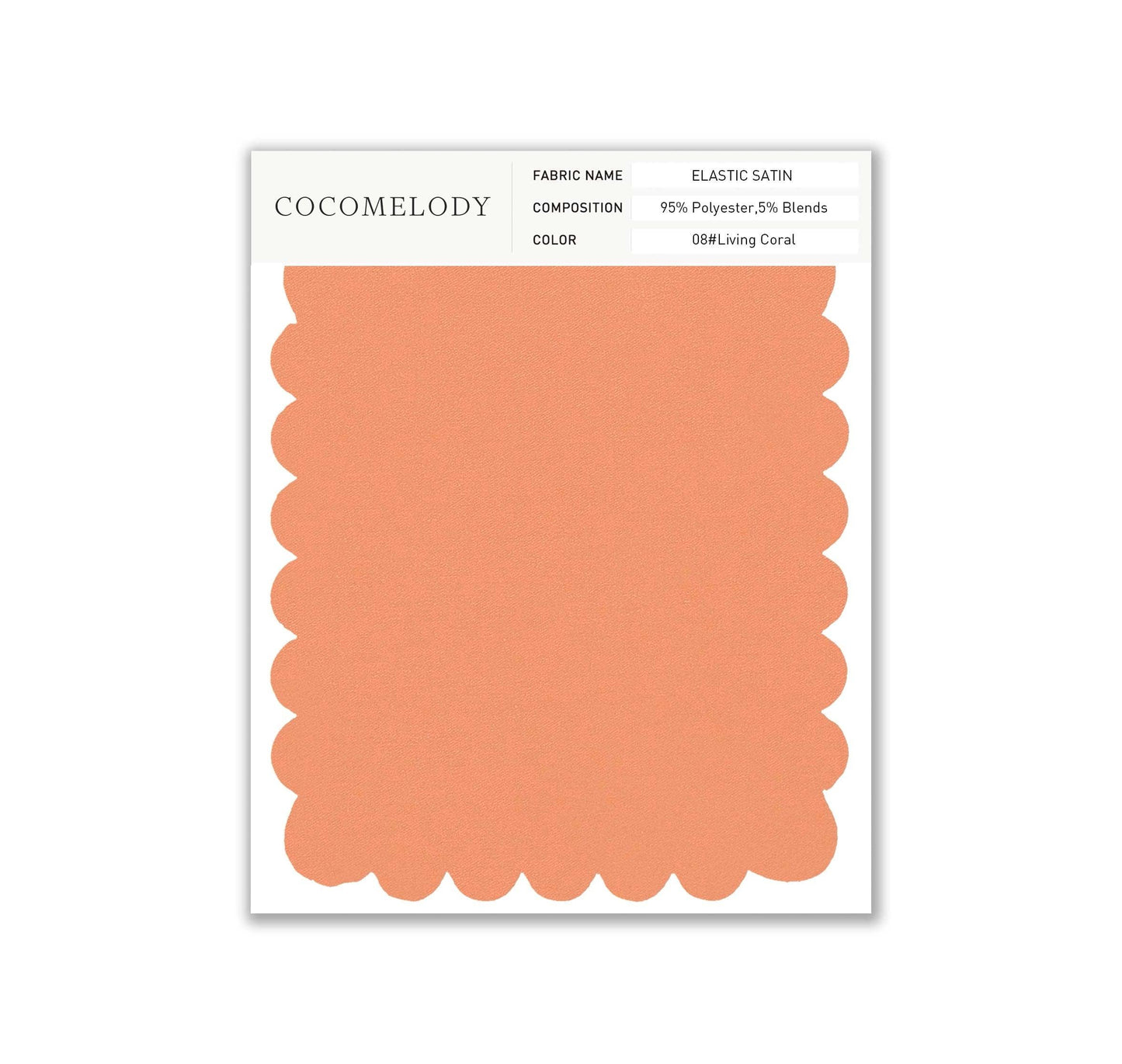 Elastic Satin Fabric Swatch in Single Color SWES16004 - COCOMELODY