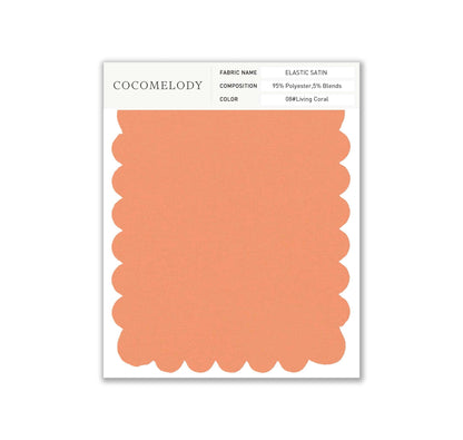 Elastic Satin Fabric Swatch in Single Color SWES16004 - COCOMELODY