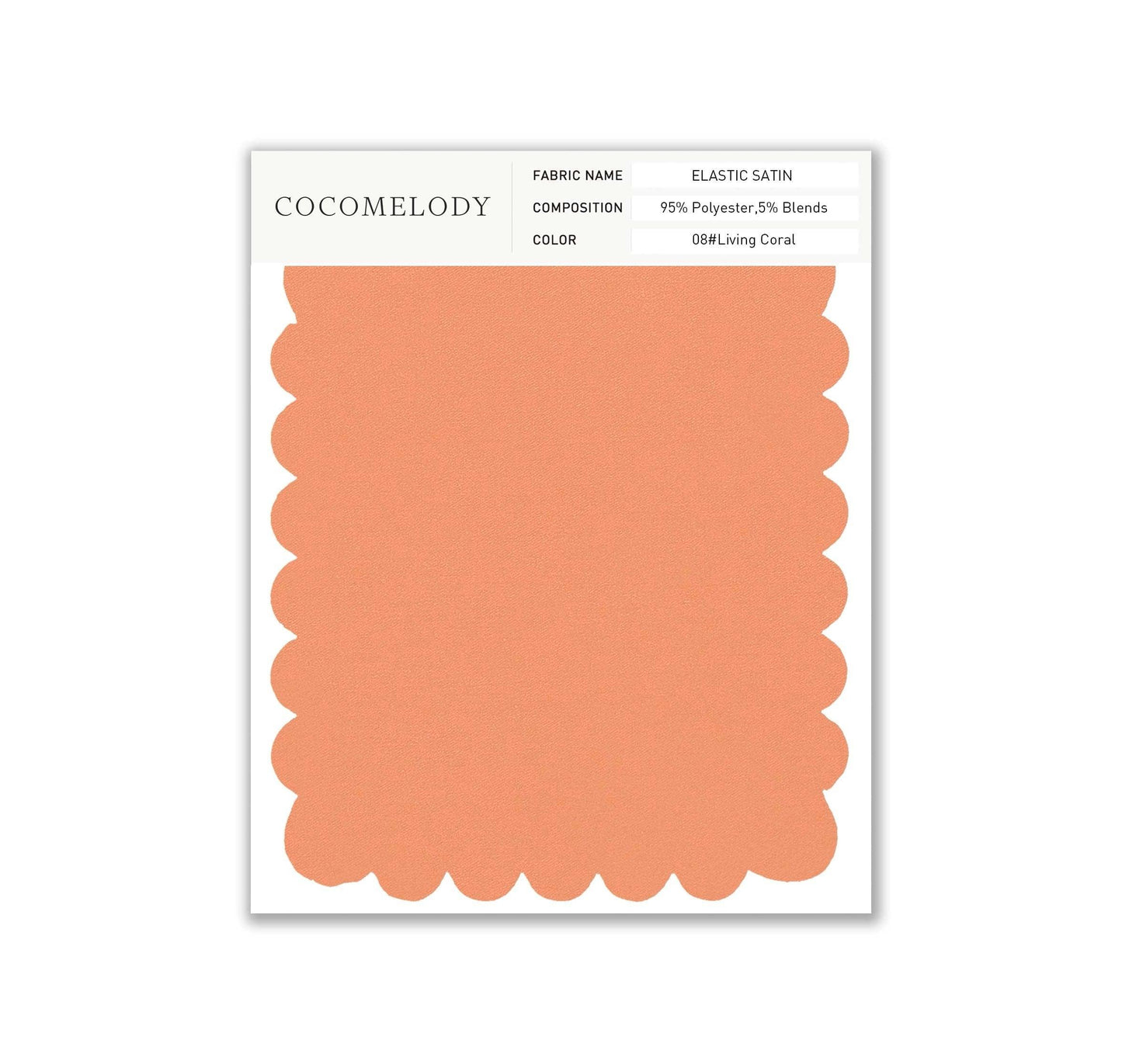 Elastic Satin Fabric Swatch in Single Color SWES16004 - COCOMELODY