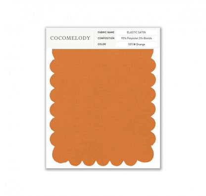 Elastic Satin Fabric Swatch in Single Color SWES16004 - COCOMELODY