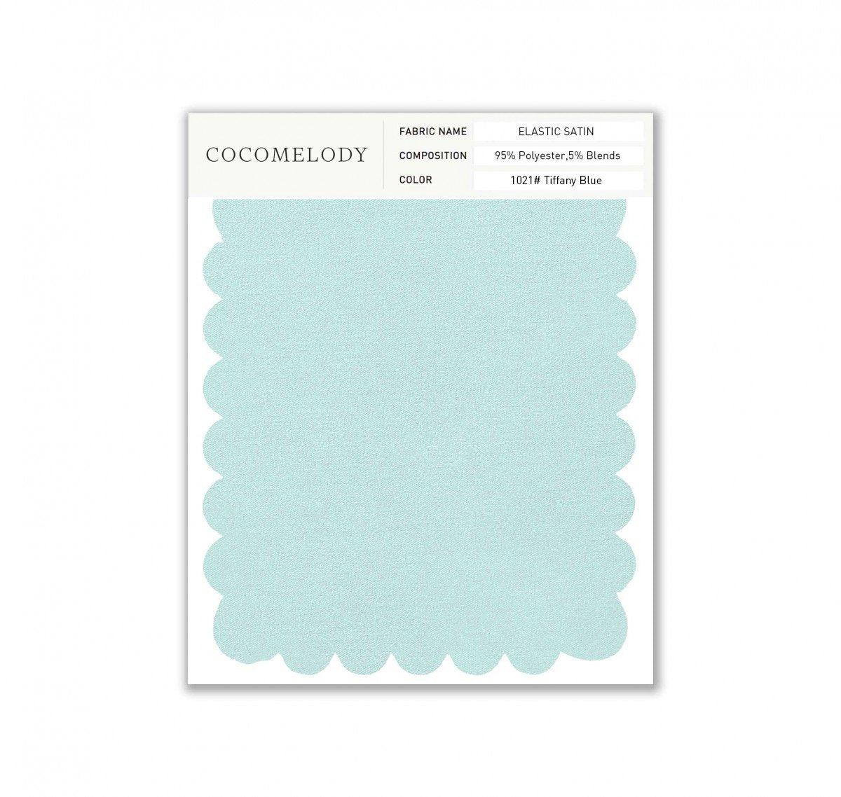 Elastic Satin Fabric Swatch in Single Color SWES16004 - COCOMELODY