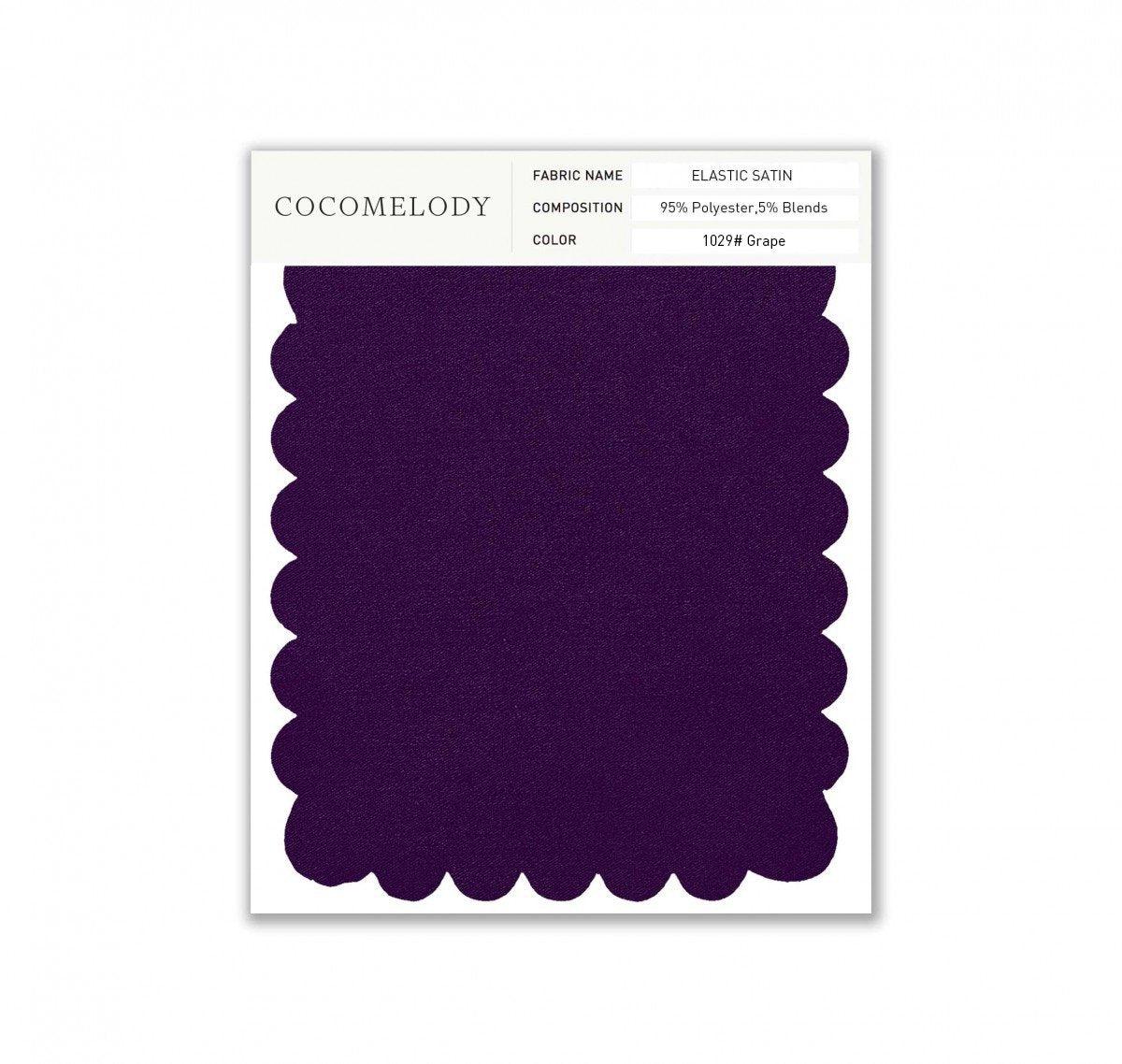 Elastic Satin Fabric Swatch in Single Color SWES16004 - COCOMELODY