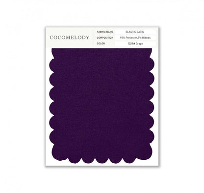 Elastic Satin Fabric Swatch in Single Color SWES16004 - COCOMELODY