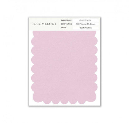 Elastic Satin Fabric Swatch in Single Color SWES16004 - COCOMELODY