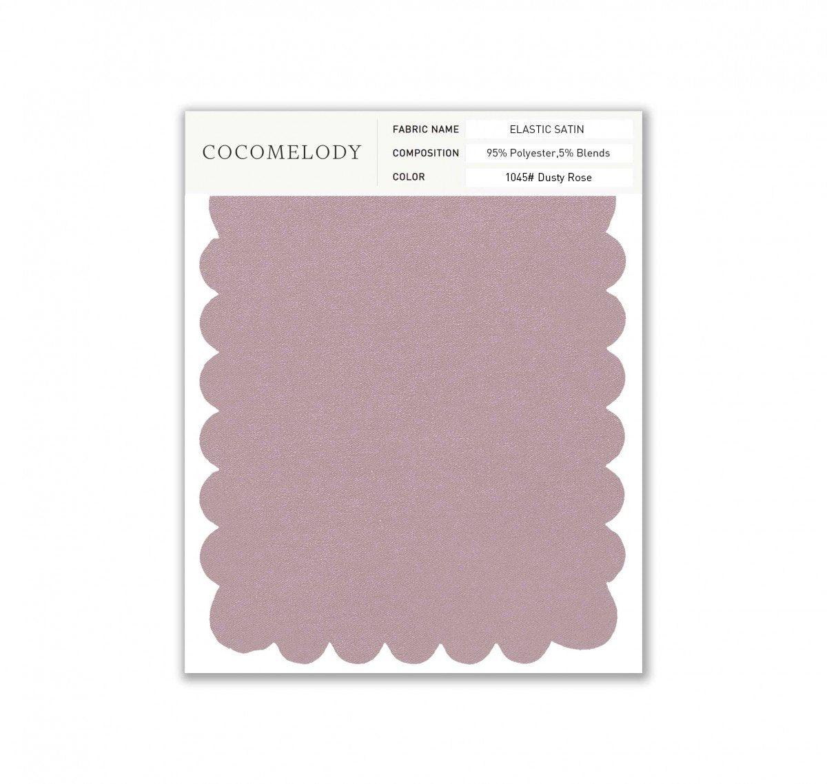 Elastic Satin Fabric Swatch in Single Color SWES16004 - COCOMELODY