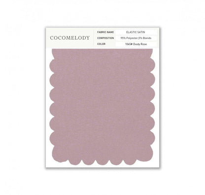 Elastic Satin Fabric Swatch in Single Color SWES16004 - COCOMELODY