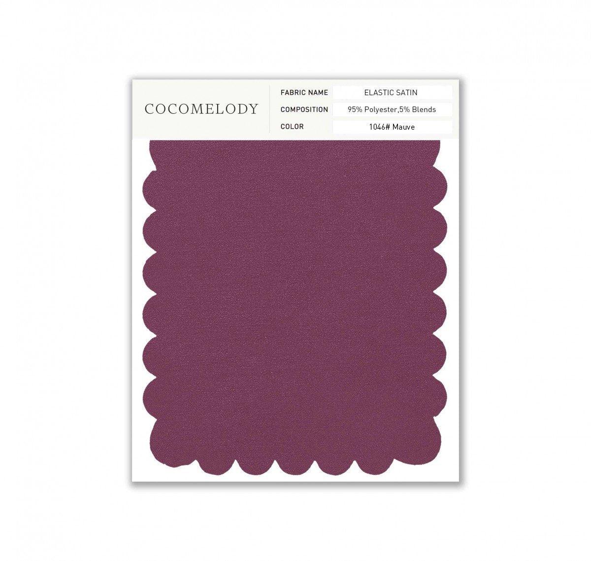 Elastic Satin Fabric Swatch in Single Color SWES16004 - COCOMELODY