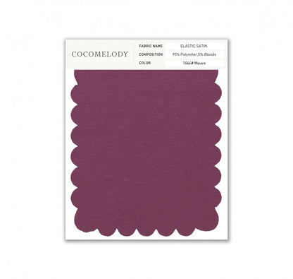 Elastic Satin Fabric Swatch in Single Color SWES16004 - COCOMELODY