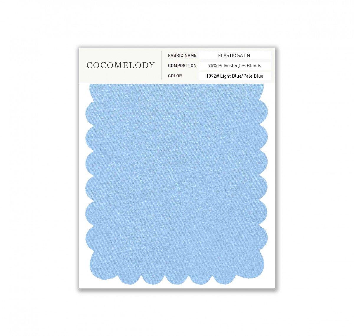 Elastic Satin Fabric Swatch in Single Color SWES16004 - COCOMELODY