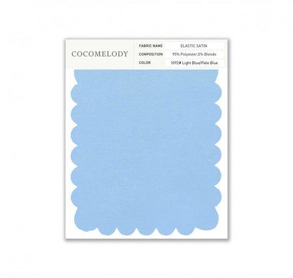 Elastic Satin Fabric Swatch in Single Color SWES16004 - COCOMELODY