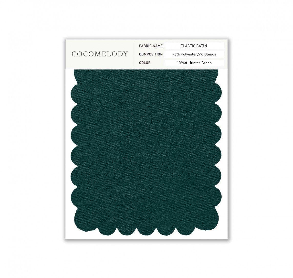 Elastic Satin Fabric Swatch in Single Color SWES16004 - COCOMELODY