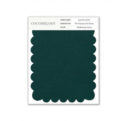 Elastic Satin Fabric Swatch in Single Color SWES16004 - COCOMELODY
