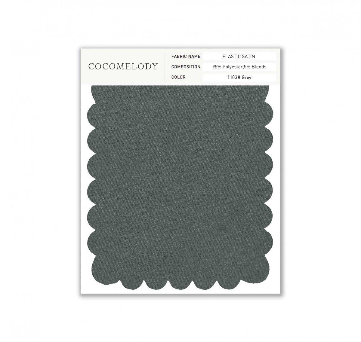 Elastic Satin Fabric Swatch in Single Color SWES16004 - COCOMELODY