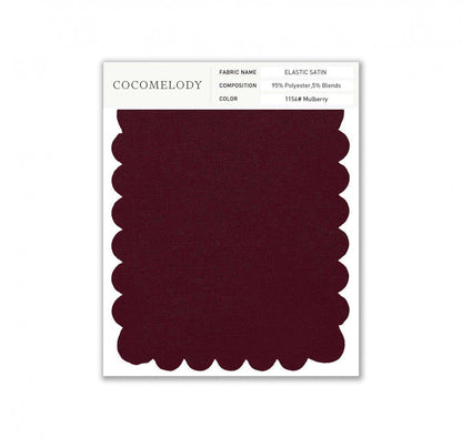 Elastic Satin Fabric Swatch in Single Color SWES16004 - COCOMELODY