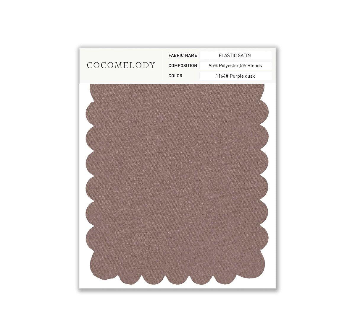 Elastic Satin Fabric Swatch in Single Color SWES16004 - COCOMELODY